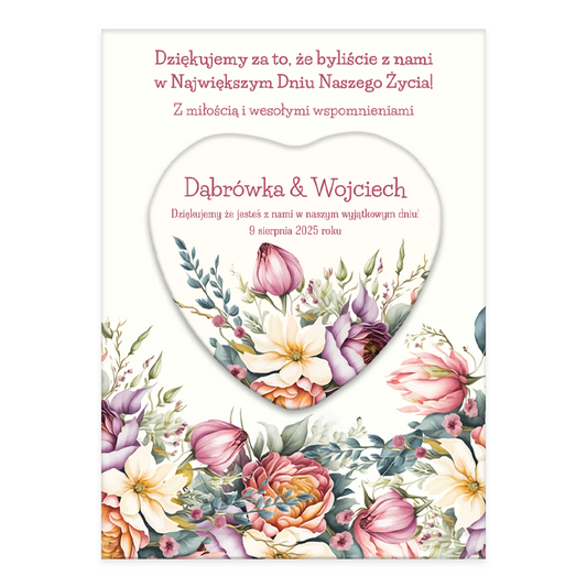 Odkryj personalizowaną kartkę na ślub, idealnie dopasowaną do projektu Twojego szklanki! Dodaj własne życzenia i spraw, by ten dzień był wyjątkowy!